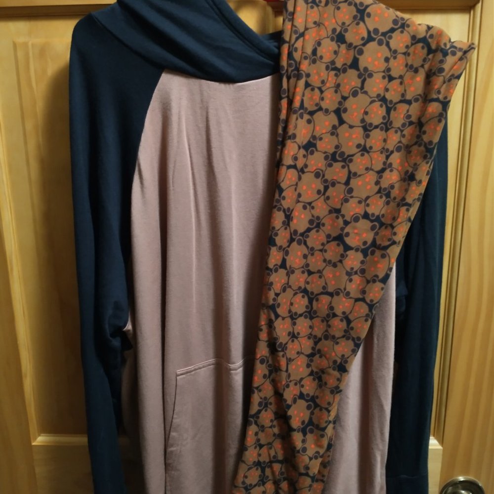 LuLaRoe leggings an sweatshirt